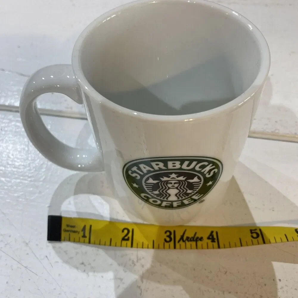 Starbucks Coffee Tea  Mug 2006 Logo Double Sided White Green Siren - Picture 7 of 8